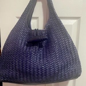 Royal Blue Leather Purse By Johnson & Murphy.